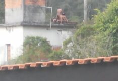 Caiu na Net casal fodendo no telhado de casa